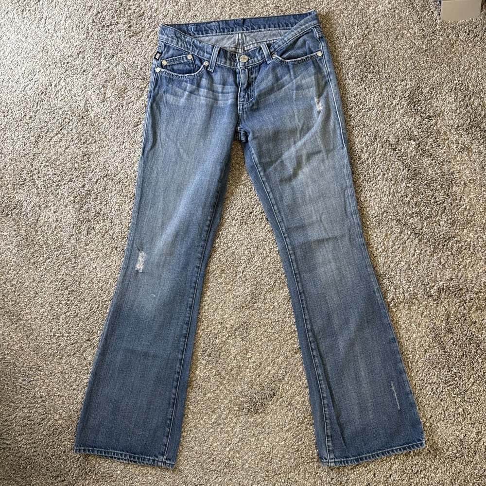 Rock & Republic Women's Jeans Boot Cut Distressed Blue Size 28